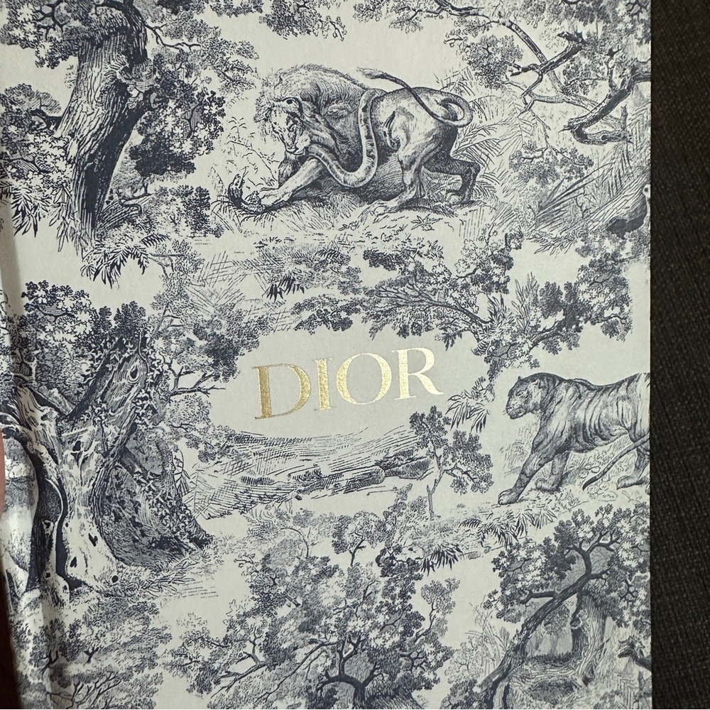 NEW Christian Dior Novelty Blue Notebook Sketchbook Gold Trim - Picture 3 of 5